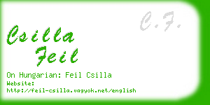 csilla feil business card